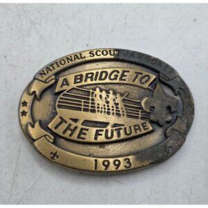BSA 1993 National Scout Jamboree Metal Belt Buckle A Bridge to the Future SB-981